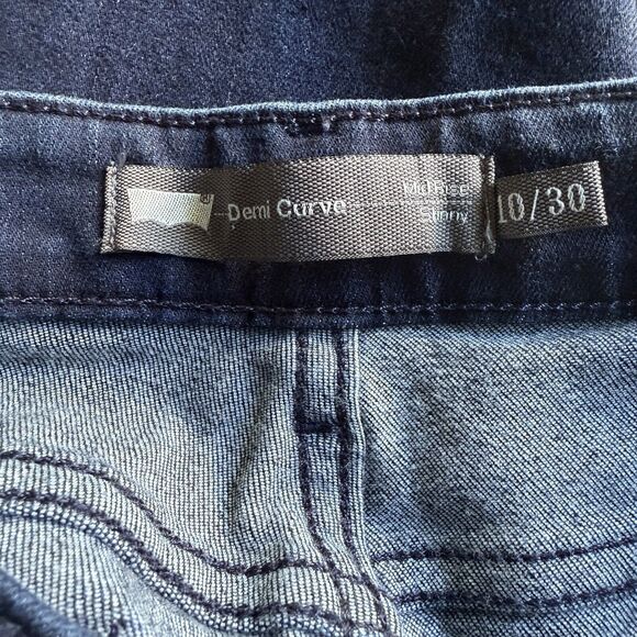 Levis Women's Demi Curve Mid Rise Slim Jeans Size 10 (30x30) Dark Wash Blue - Picture 5 of 12